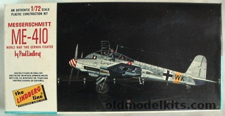 Lindberg 1/72 Messerschmitt Me-410 Hornet, 440-60 plastic model kit